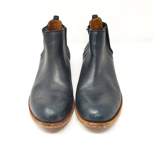 Kork Ease Shoes Womens 8 Boots Velma Leather Ankle Black Slip On - Picture 5 of 8